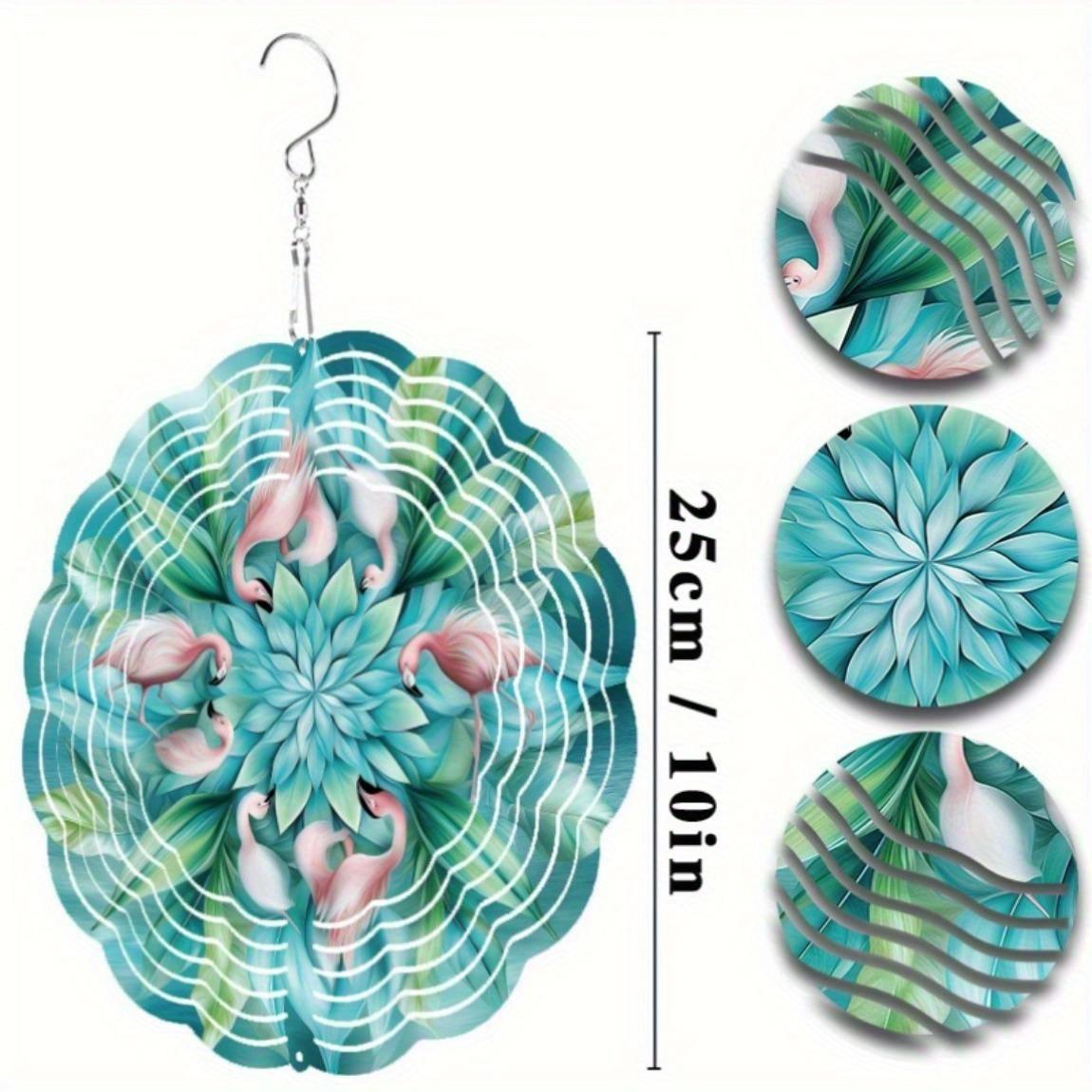 

10-дюймовий підвісний вітряний дзвінок з гачком на 360 градусів для декору балкона, саду, весняно-літньої вуличної прикраси, металеві вітряні дзвінки для домашнього декору 01A