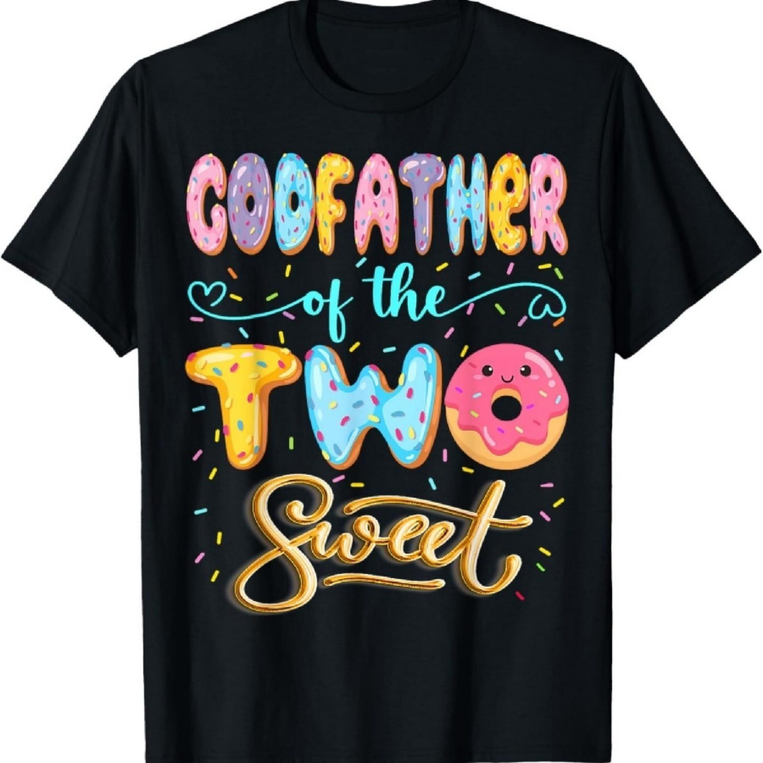 GodFather Of The Two Sweet Donut Lover 2Nd Birthday Girl T-Shirt S