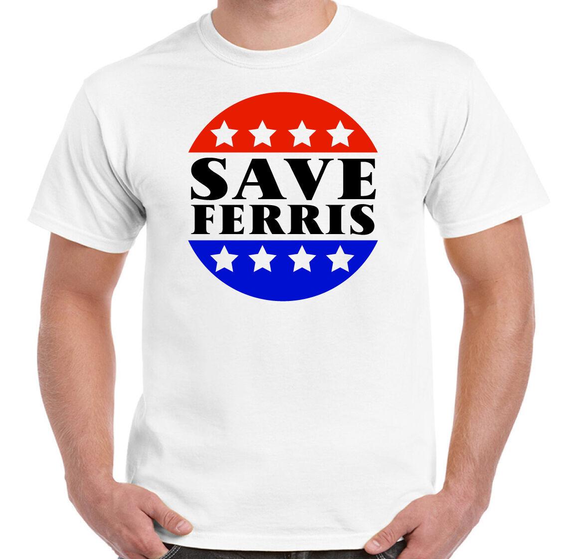 26 Ferris Bueller Day Off T-Shirt Save Ferris Mens Retro 80 s Movie Unisex T-Shirt L