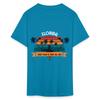 Camiseta Florida Mantenha a Calma e Surfe o Dia Todo Prancha de Surf Surfe Pôr do Sol T-Shirt P-6GG