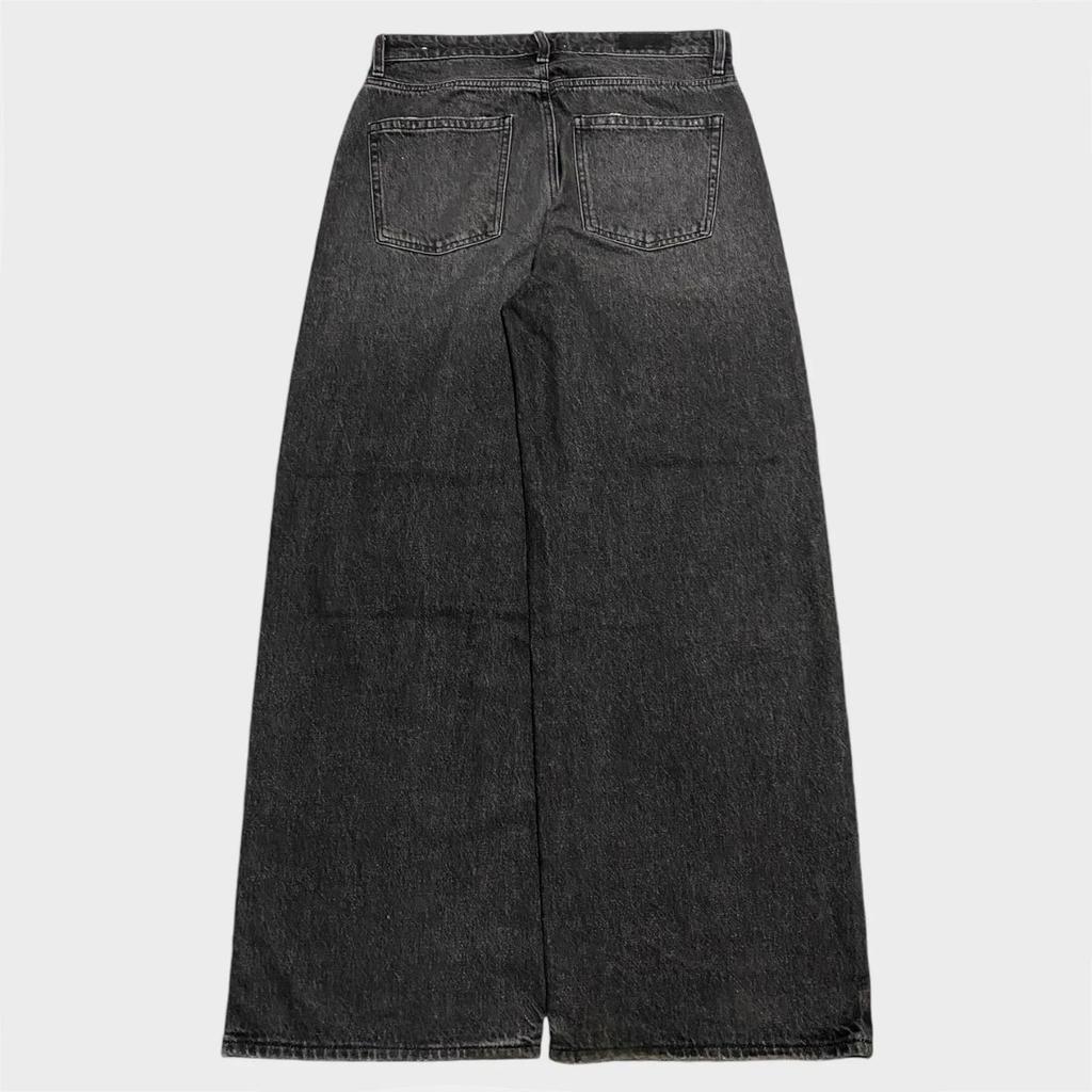 RogueWave American Y2K New Baggy Wide Leg Black Jeans Overszied Men Street Casual Joker Denim Pants Couple Jeans Retro Streetwear