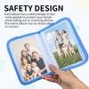 Interactive Toddler Photo Album Baby First Year Family Pictures Book with Chewable Rings and Shatters Resistant Mirror