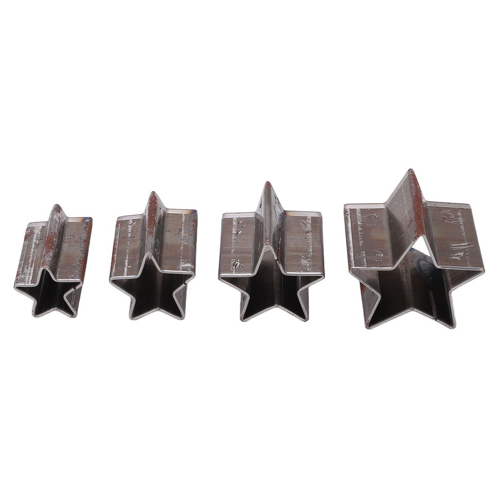 4PCS Pentagram Cutting Mold Alloy Steel Leather Punching Die Set with Storage Box for Handicrafts
