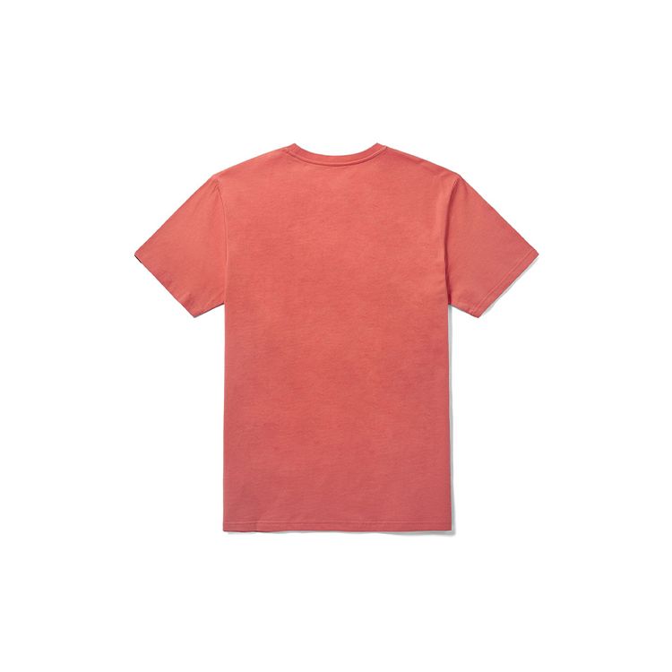 Vans Solid Color Logo Print Short Sleeve Round Neck T-Shirt Unisex Tops Pink VN0A3TYAV5V