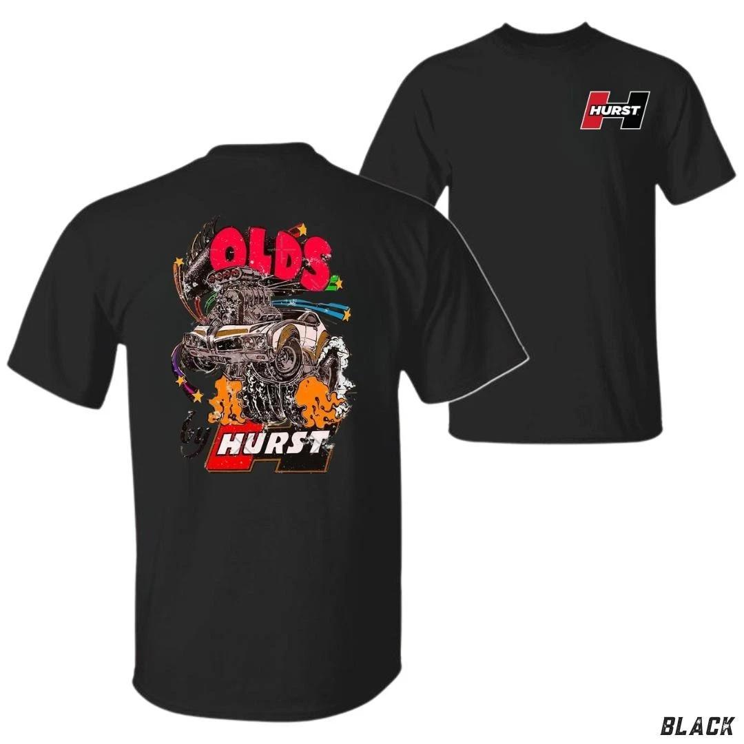 Hurst Olds T Shirt Vintage Muscle Car Drag Racing Burnout Graphic Tee XL