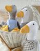 Decorative plush goose with scarf - white