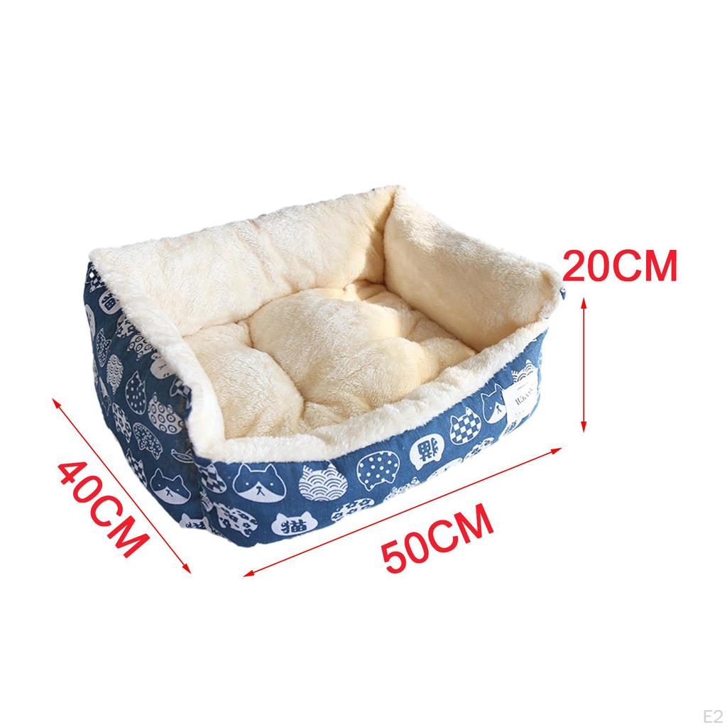 Plüsch Winter Haustierbett für Katzen und Hunde - Gemütliches Waschbares Schlafkissen