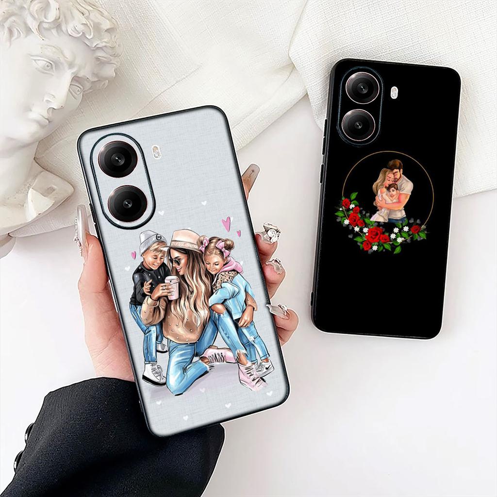 Woman Baby Girl Mom Family Boy Casing Cover for Samsung Galaxy S22 S21 S20 FE Ultra Plus A35 A36 A37 A33 A34 A04 A71 Phone Case