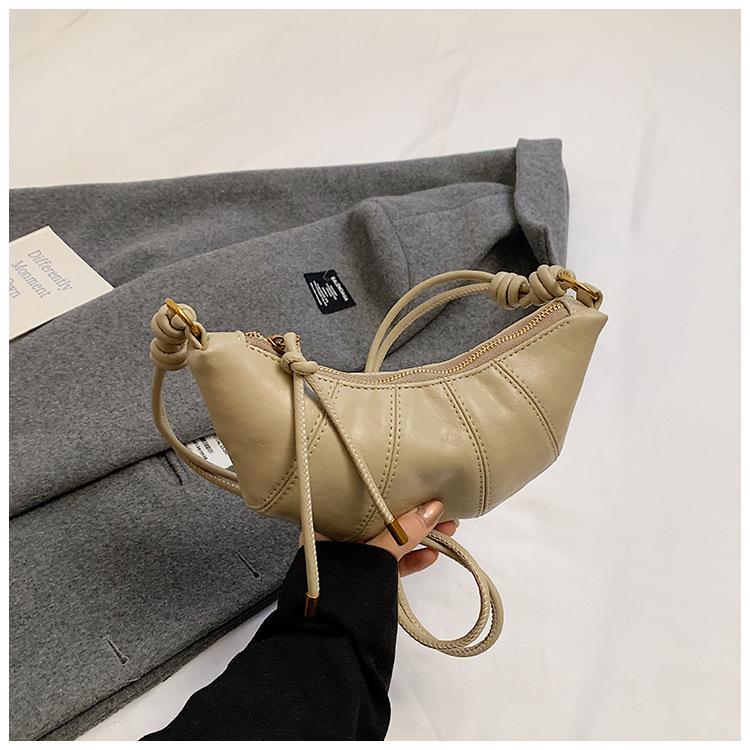 

Retro niche croissant bag versatile dumpling bag 2025 new trendy high-end fashion single shoulder messenger women s bag Korean version какао