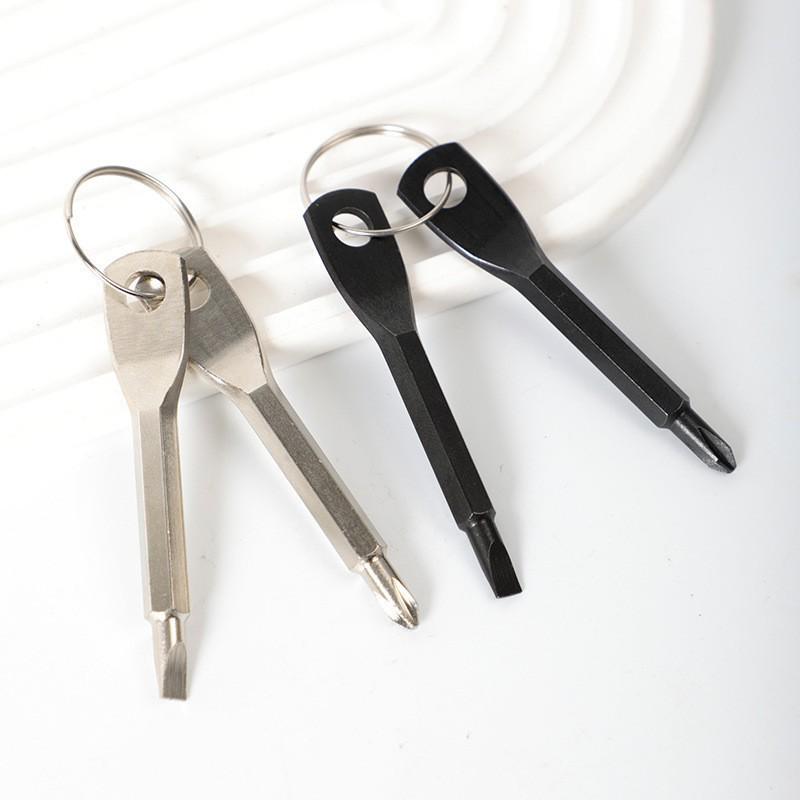 Portable EDC Multi-Function Screwdriver Tool with Keychain & Hanging Buckle