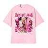 Hip Hop Queen Nicki Minaj Pink Friday Pattern Tshirt for Womens Aesthetic Fashion Tshirt Round Neck Tshirt