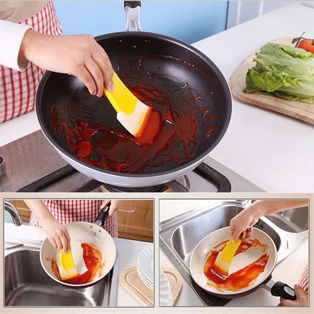 Silicone Scraper, Dishwasher, Spatula, Bowl And Pot Cleaning Tools, Set Of 5
