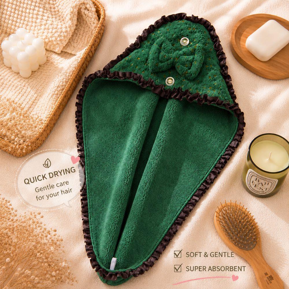 Coral Fleece Hair Towel Wrap Absorbent Shower Cap New Bow Dry Hair Cap  For Bathroom,washing Hair