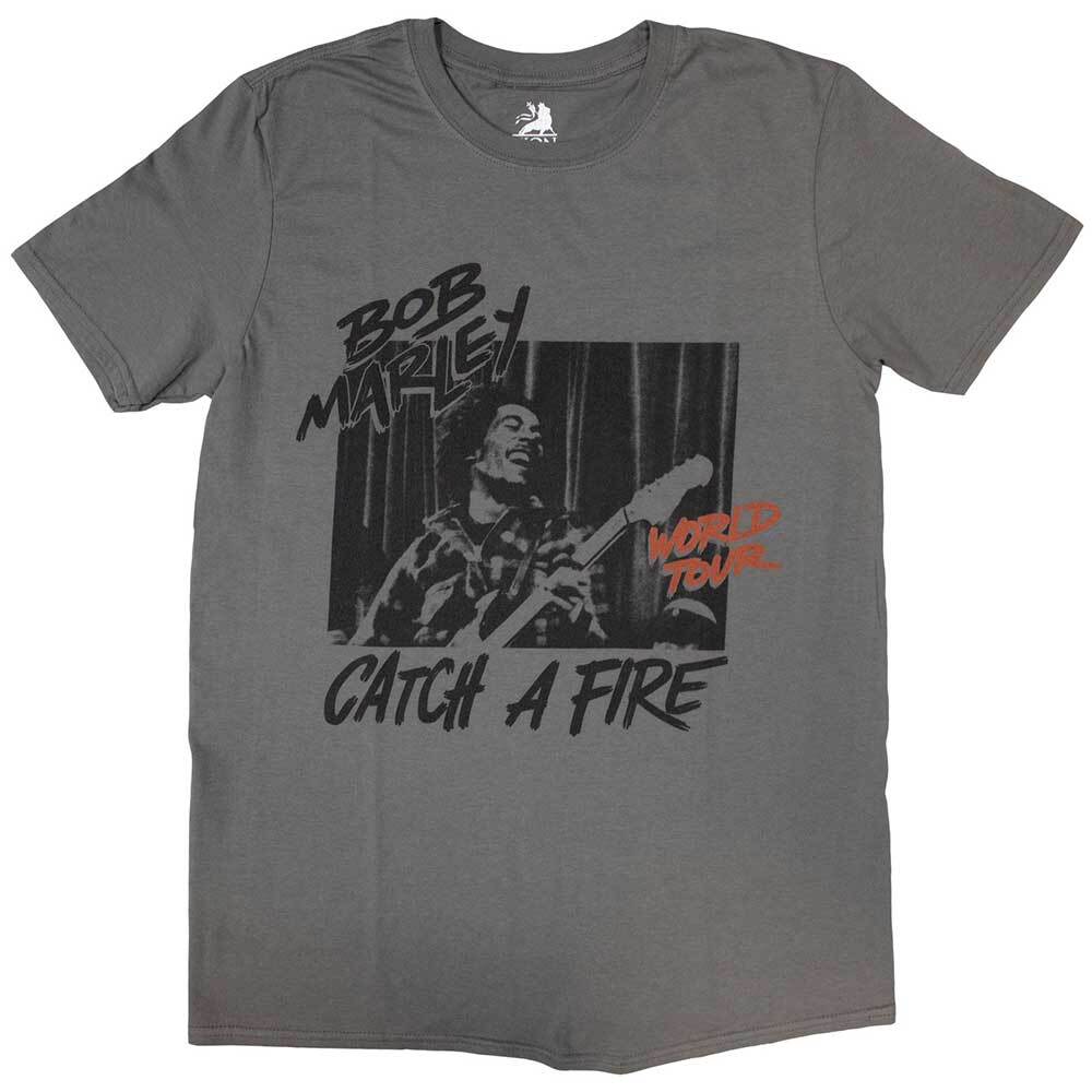 Bob Marley Unisex Tshirt Catch A Fire World Tour S