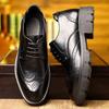 Fashion Men's Shoes Heightening Business Casual Breathable Leather Upper Rubber Outsole Wedding  Comfortable Adult Footwear