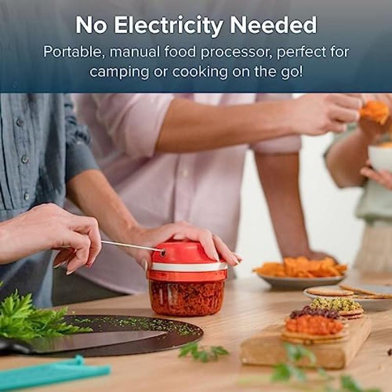 Minihackare, 300 ml, Manuell matberedare, Köksredskap för att hacka örter, nötter, vitlök, grönsaker