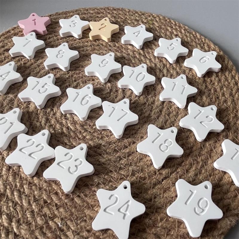 Christmas Silicone Baking Mold Number Hanging For Handmade Gift Labels Holiday Decorations And Crafting Supplies