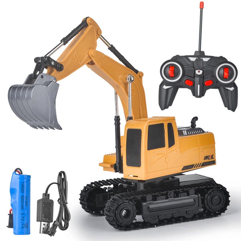 Jucărie pentru copii, din aliaj, cu telecomandă, excavator - Model electric de simulare