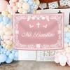 Mi Bautizo Banner Backdrop for Girl Pink Mexican Baptism Party Decorations God Bless First Holy Communion Photography Background Mexican Cielito