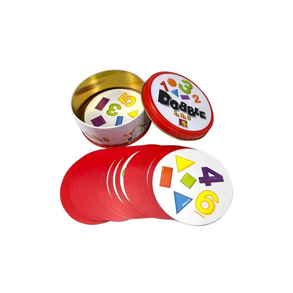 8+ Dobble spot it kaarten spel met dieren, alfabetten en cijfers