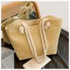 Summer Straw Woven Bag Women's 2025 New Arrival Large Capacity Woven Shoulder Bag Advanced Texture Niche Style Commuter Tote