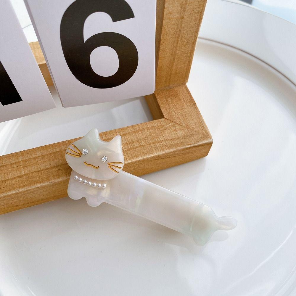 

Children Hair Clips Stylish Headdress Acetate Hair Clips Korean Duckbill Clips Cat Women Hairpins D