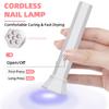 18W Mini UV LED Nail Lamp Portable Nail Lamp Fast Drying Curing Light for Gel Polish USB Rechargeable Home Phototherapy Tools