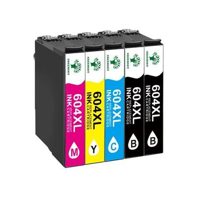 Ink Cartridge - GREENSKY - 604XL - Pack of 5 - Compatible with EPSON - Multi-colors
