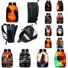 Stylish Godzilla Vs King Kong Backpack For Students With Cartoon Patterns And Adjustable Straps