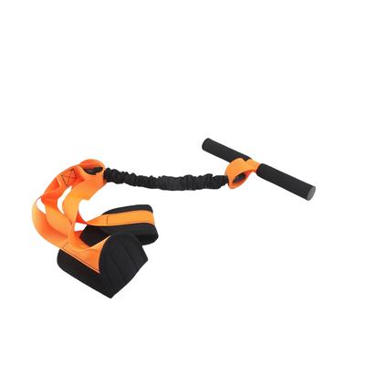 Pedal Puller Resistance Band with Handle 55lbs Elastic Fitness Resistance Band for Home Gym Sit Up Exercise Orange