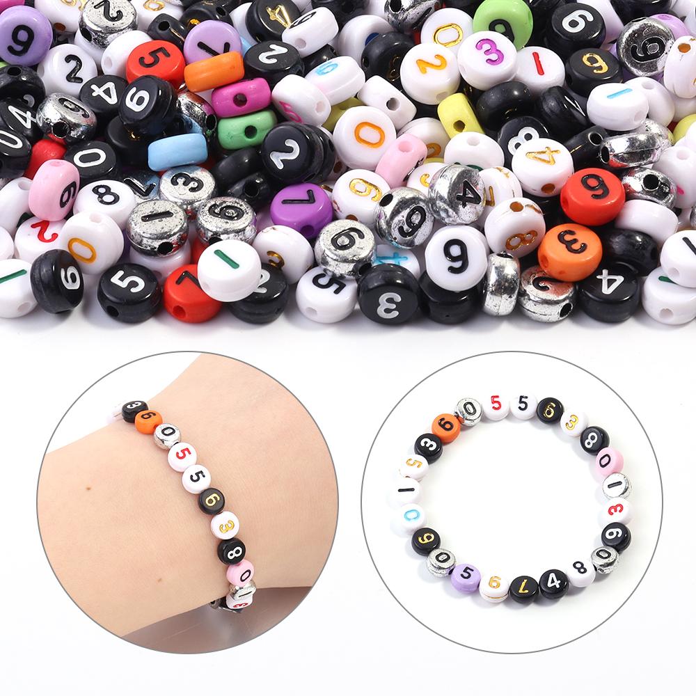 100 Stück Acryl Buchstabenperlen Gemischt Flach Rund Alphabet Spacer Perlen Für Schmuckherstellung DIY Handgemachtes Armband Halskette Zubehör