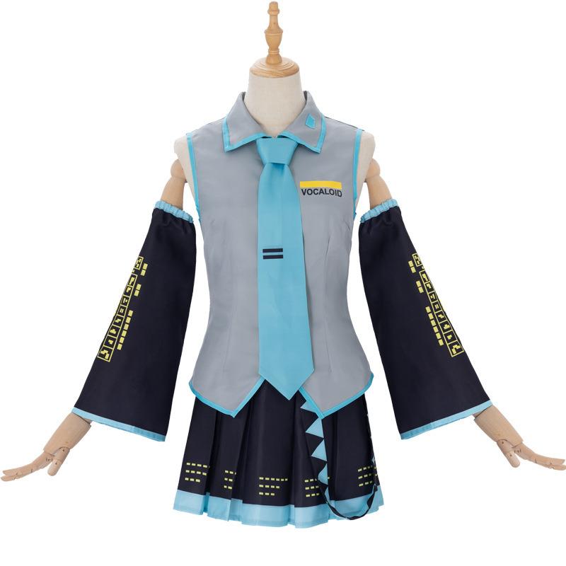 Women's Anime Cosplay Costume Full Set Vocaloid Style Uniform Skirt Suit Sweet Virtual Singer Cosplay Party Festival Outfit S-XXL