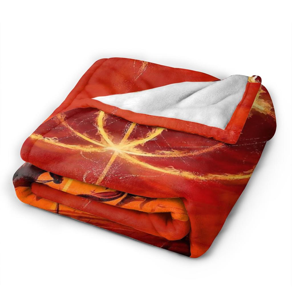 Elden Ring Flannel Blanket Warm Soft Throw Blanket For Bedroom Travel Office Print Bedspread Sofa Bed Cover
