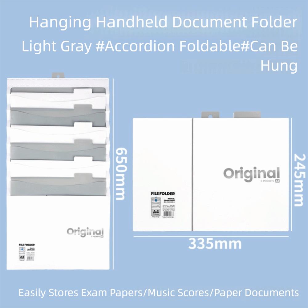 Six-grid Hanging Folder Multi-layer Insert Folders New Storage Folder  Student Office Supplies