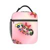Custom Poweres Anime Puffes Resuable Lunch Boxes for Women Waterproof Buttercup Blossom Bunny Thermal Cooler Food Bag School