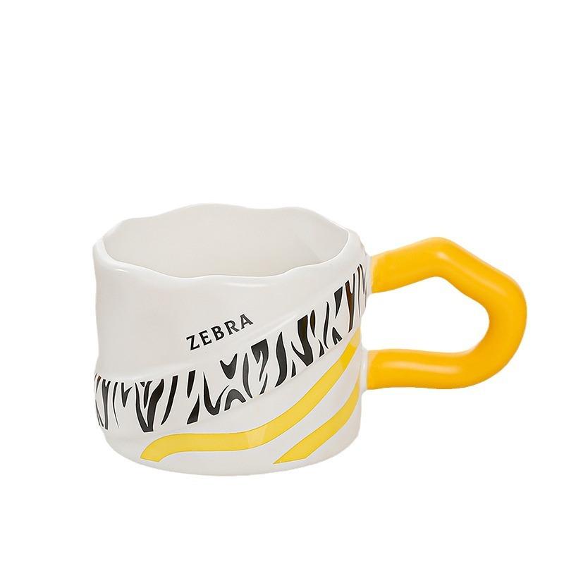High Temperature Resistant Animal Texture Single Cup Milk Cup Cute Ceramic Cup Souvenir Niche Simple Mug High Appearance