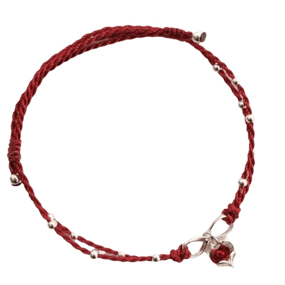 Simplicity Design Double Layer Anklet Rope Weave Bracelets Crystal Pendant Anklet Lovers Friendship Tassel Ankle Chain Women