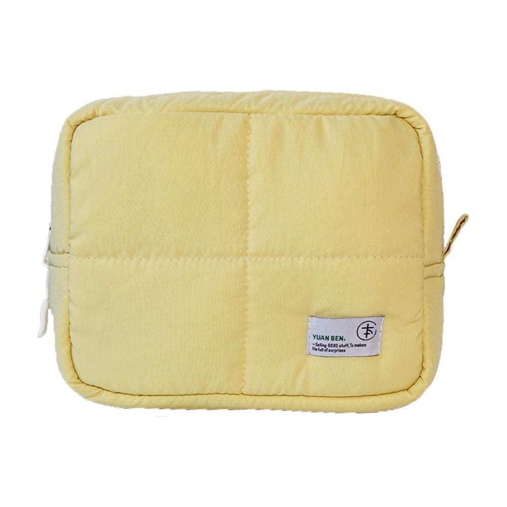 Quilted Makeup Bag Puffer Skincare Storage Bag Suitcase Cosmetic Pouch  for Women