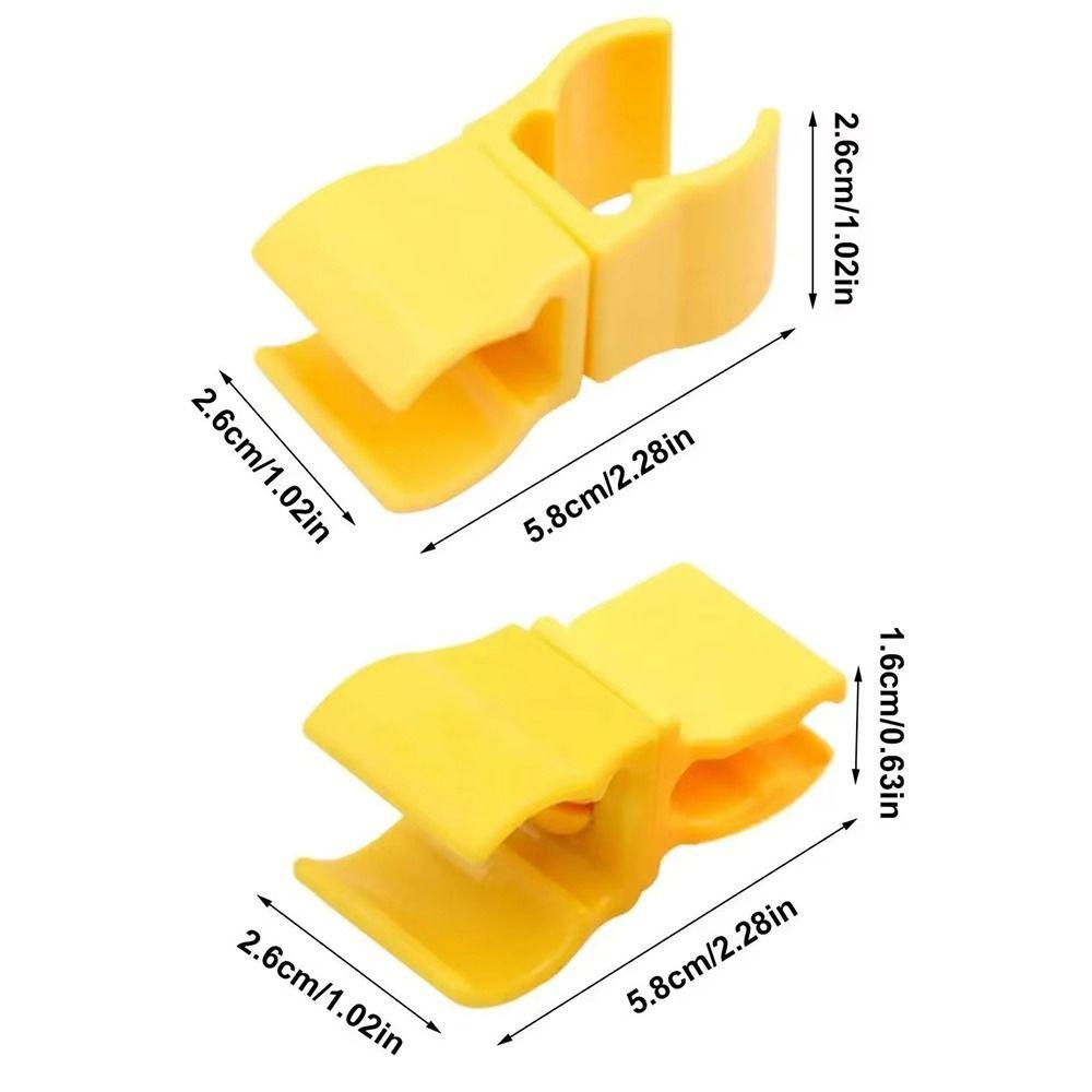 6Pcs Yellow Football Training Flag Pole Clip Football Training Obstacle Buckle  Outdoor