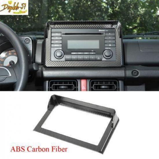 Carbon Fiber Navigation GPS Decorative Cover Trim Fit For Suzuki Jimny -
