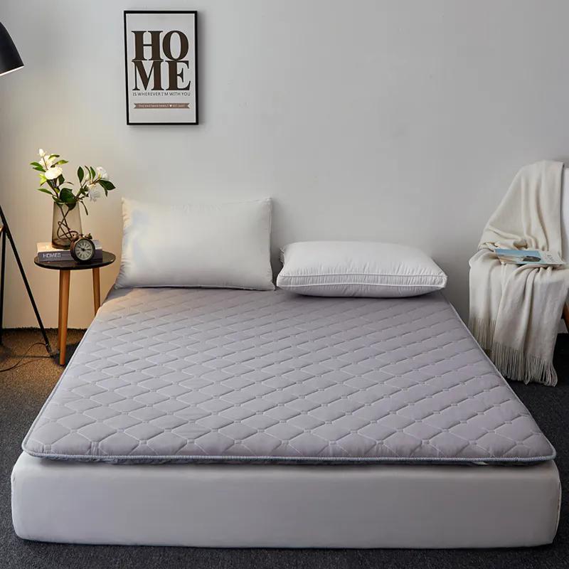 WTEMPO Double-sided Four Seasons Available Foldable High Quality Soft Mattress Thick Bedroom Bed Sheet Tatami Pad School Dormitory Bed Mattress Pad