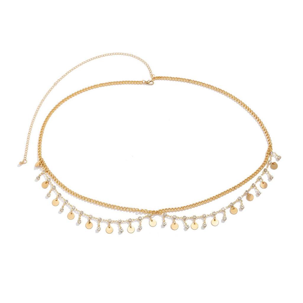 European & American Multi-Layer Rhinestone Butterfly Waist Chain Jewelry