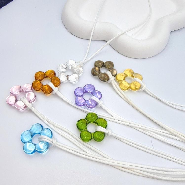 Glass Flower Pendant Necklace Choker Fashion Collar Neck Chain Party Jewelry