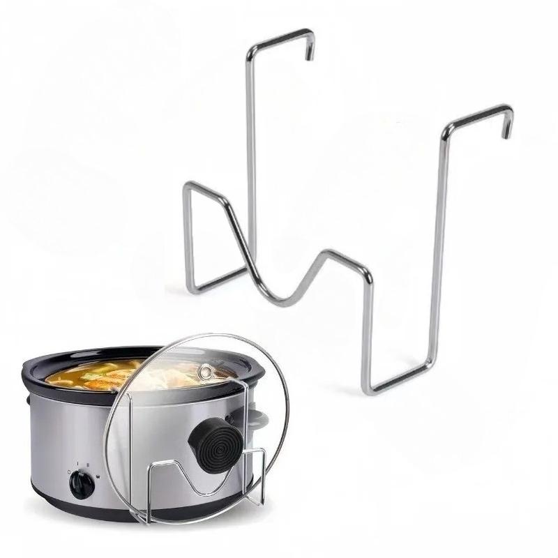 

1/2/4PCS Space-Saving Cooker Lid Storage Rack Durable Kitchen Organizer for Slow Cooker Lids Home Kitchen Accessory 1PC серебряный