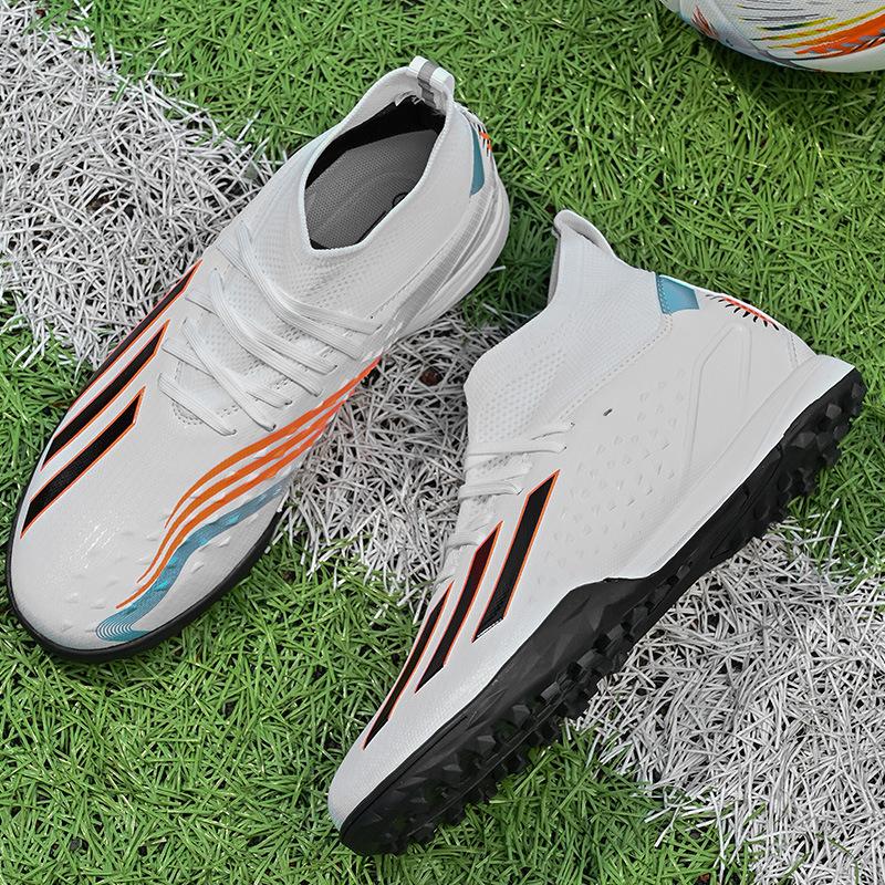 

Popular children s high-top breathable men s football shoes AG long nails broken nails professional lawn training football shoes 35