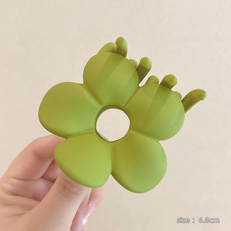 Fashion Flower Hair Claws for Women Hair Clips Crab Clamps Frosted Ponytail Shark Clip Headdress Hair Accessories