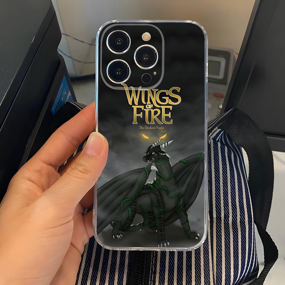 Wings Of Fire Dragons Cartoon Phone Case Transparent For Iphone 15 17 Pro Max 16 14 Pro 11 12 Pro 13 X XR XS SE Back Cover