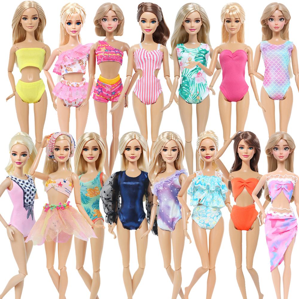11.5'' Girl Doll Swimsuits 1/6 Doll Bikinis 11.8 Inch 30cm Beach Swimwear Clothes Summer Kids Toy Accessories