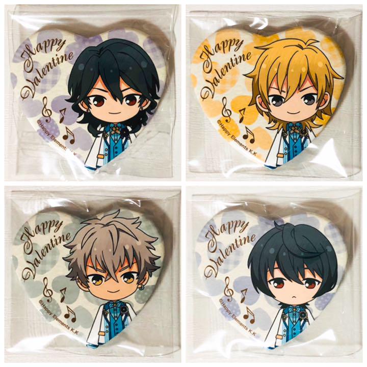 

[USED] Ensemble Stars Zero & Kaoru & Kouga & Ritsuka spoiler bonus heart tin badge set