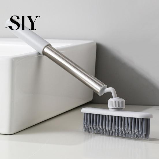 Horizontal Vertical Switch Brush Crevice with Extended Handle Universal Rotation Design Waist Friendly Cleaning Tool V-Shaped Dense Bristles Stubborn